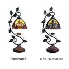 Load image into Gallery viewer, RADIANCE goods Victorian Tiffany-Syle Dark Bronze 1 Light Accent Table Lamp 8" Wide