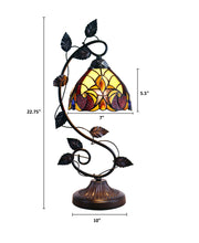 Load image into Gallery viewer, RADIANCE goods Victorian Tiffany-Syle Dark Bronze 1 Light Accent Table Lamp 8" Wide