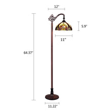 Load image into Gallery viewer, RADIANCE goods Victorian-Style Dark Bronze 1-Light Reading Floor Lamp 11" Shade