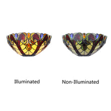 Load image into Gallery viewer, RADIANCE goods Victorian Tiffany-Syle Dark Bronze 1 Light Wall Sconce 12" Wide