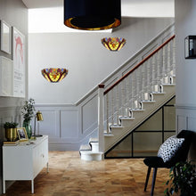 Load image into Gallery viewer, RADIANCE goods Victorian Tiffany-Syle Dark Bronze 1 Light Wall Sconce 12" Wide