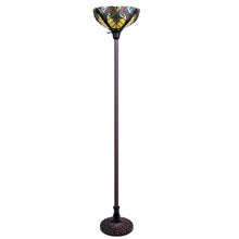Load image into Gallery viewer, RADIANCE goods Victorian-Style Dark Bronze 1-Light Torchiere Floor Lamp 14" Shade