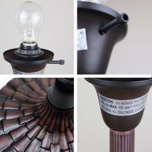 Load image into Gallery viewer, RADIANCE goods Victorian-Style Dark Bronze 1-Light Torchiere Floor Lamp 14" Shade