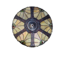 Load image into Gallery viewer, RADIANCE goods Victorian-Style Dark Bronze 3 Light Double Lit Table Lamp 16" Wide