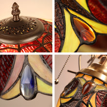 Load image into Gallery viewer, RADIANCE goods Victorian-Style Dark Bronze 3 Light Double Lit Table Lamp 16" Wide