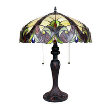 Load image into Gallery viewer, RADIANCE goods Victorian Tiffany-Style Dark Bronze 2 Light Table Lamp 18" Wide