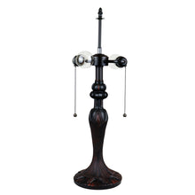 Load image into Gallery viewer, RADIANCE goods Victorian Tiffany-Style Dark Bronze 2 Light Table Lamp 18" Wide