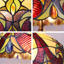 Load image into Gallery viewer, RADIANCE goods Victorian Tiffany-Style Dark Bronze 2 Light Table Lamp 18" Wide
