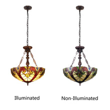 Load image into Gallery viewer, RADIANCE goods Victorian-Style Dark Bronze 2 Light Inverted Ceiling Pendant 18" Wide