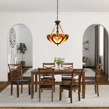 Load image into Gallery viewer, RADIANCE goods Victorian-Style Dark Bronze 2 Light Inverted Ceiling Pendant 18" Wide