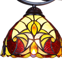 Load image into Gallery viewer, RADIANCE goods Victorian Tiffany-Style Dark Bronze 3 Light Mini Chandelier 25" Wide