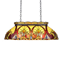 Load image into Gallery viewer, RADIANCE goods Victorian Tiffany-Style Dark Bronze 3 Light Island Pendant 28" Wide