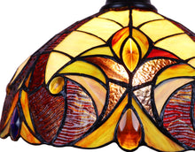 Load image into Gallery viewer, RADIANCE goods Victorian Tiffany-style Dark Bronze 3 Light Island Pendant 47" Wide