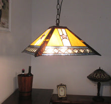Load image into Gallery viewer, RADIANCE goods Mission-Style 2 Light Inverted Ceiling Pendant 16" Shade