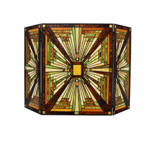 Load image into Gallery viewer, RADIANCE goods Tiffany-Style 3pcs Folding Mission Fireplace Screen 45" Wide
