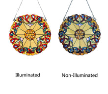 Load image into Gallery viewer, RADIANCE goods Tiffany Victorian-Style Stained Glass Window Panel 20" Height