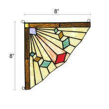 Load image into Gallery viewer, RADIANCE goods Mission Stained Glass Window Panel 8"x8"