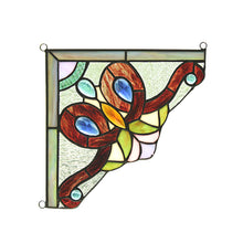 Load image into Gallery viewer, RADIANCE goods Victorian Stained Glass Window Panel 8"x8"