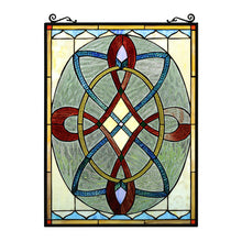Load image into Gallery viewer, RADIANCE goods Victorian Stained Glass Window Panel 24.6"x17.7"