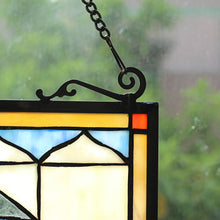 Load image into Gallery viewer, RADIANCE goods Victorian Stained Glass Window Panel 24.6"x17.7"