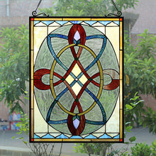 Load image into Gallery viewer, RADIANCE goods Victorian Stained Glass Window Panel 24.6"x17.7"
