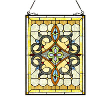 Load image into Gallery viewer, RADIANCE goods Victorian Stained Glass Window Panel 24.6"x17.7"