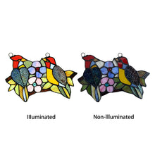 Load image into Gallery viewer, RADIANCE goods Animal Stained Glass Window Panel 9.1"x6.5"