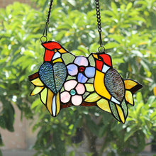 Load image into Gallery viewer, RADIANCE goods Animal Stained Glass Window Panel 9.1"x6.5"