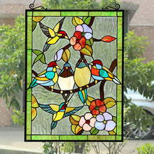 Load image into Gallery viewer, RADIANCE goods Animal Stained Glass Window Panel 18"x25"