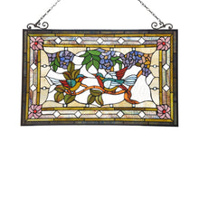Load image into Gallery viewer, RADIANCE goods Animal Stained Glass Window Panel 32"x21"