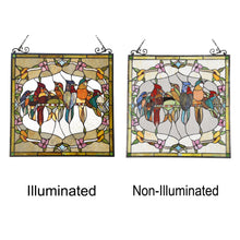 Load image into Gallery viewer, RADIANCE goods Animal Stained Glass Window Panel 24"x25"