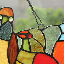 Load image into Gallery viewer, RADIANCE goods Animal Stained Glass Window Panel 24"x10"