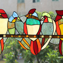 Load image into Gallery viewer, RADIANCE goods Animal Stained Glass Window Panel 26"x9"