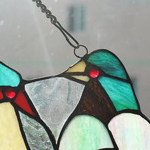 Load image into Gallery viewer, RADIANCE goods Animal Stained Glass Window Panel 26"x9"