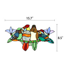 Load image into Gallery viewer, RADIANCE goods Animal Stained Glass Window Panel 16"x9"