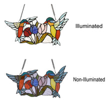 Load image into Gallery viewer, RADIANCE goods Animal Stained Glass Window Panel 16"x9"