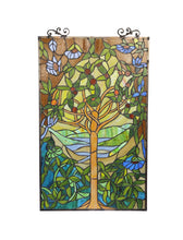 Load image into Gallery viewer, RADIANCE goods Tree of Eden Stained Glass Window Panel 20"x32"