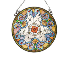 Load image into Gallery viewer, RADIANCE goods Victorian Stained Glass Window Panel 24"x24"