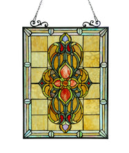 Load image into Gallery viewer, RADIANCE goods Victorian Stained Glass Window Panel 18"x25"