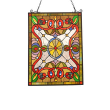 Load image into Gallery viewer, RADIANCE goods Victorian Stained Glass Window Panel 24.6"x17.7"