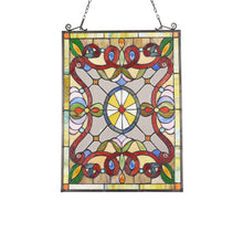 Load image into Gallery viewer, RADIANCE goods Victorian Stained Glass Window Panel 24.6"x17.7"