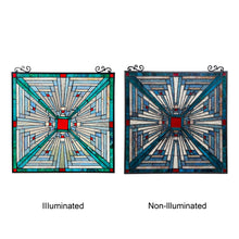 Load image into Gallery viewer, RADIANCE goods Mission Tiffany-Style Stained Glass Window Panel 26" Tall