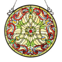 Load image into Gallery viewer, RADIANCE goods Victorian Stained Glass Window Panel 23.5"x23.5"