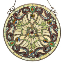 Load image into Gallery viewer, RADIANCE goods Victorian Stained Glass Window Panel 23.5"x23.5"