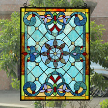 Load image into Gallery viewer, RADIANCE goods Victorian Stained Glass Window Panel 18"x25"