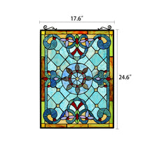 Load image into Gallery viewer, RADIANCE goods Victorian Stained Glass Window Panel 18"x25"