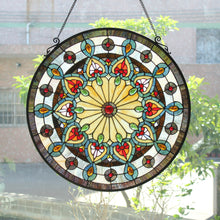 Load image into Gallery viewer, RADIANCE goods Victorian Stained Glass Window Panel 23.5"x23.5"
