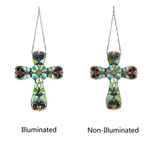 Load image into Gallery viewer, RADIANCE goods Victorian Tiffany-style Stained Glass Window Panel 20" Tall