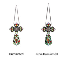 Load image into Gallery viewer, RADIANCE goods Victorian Tiffany-style Stained Glass Window Panel 13" Tall