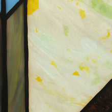 Load image into Gallery viewer, RADIANCE goods Geometric Stained Glass Window Panel 17.5"x25"